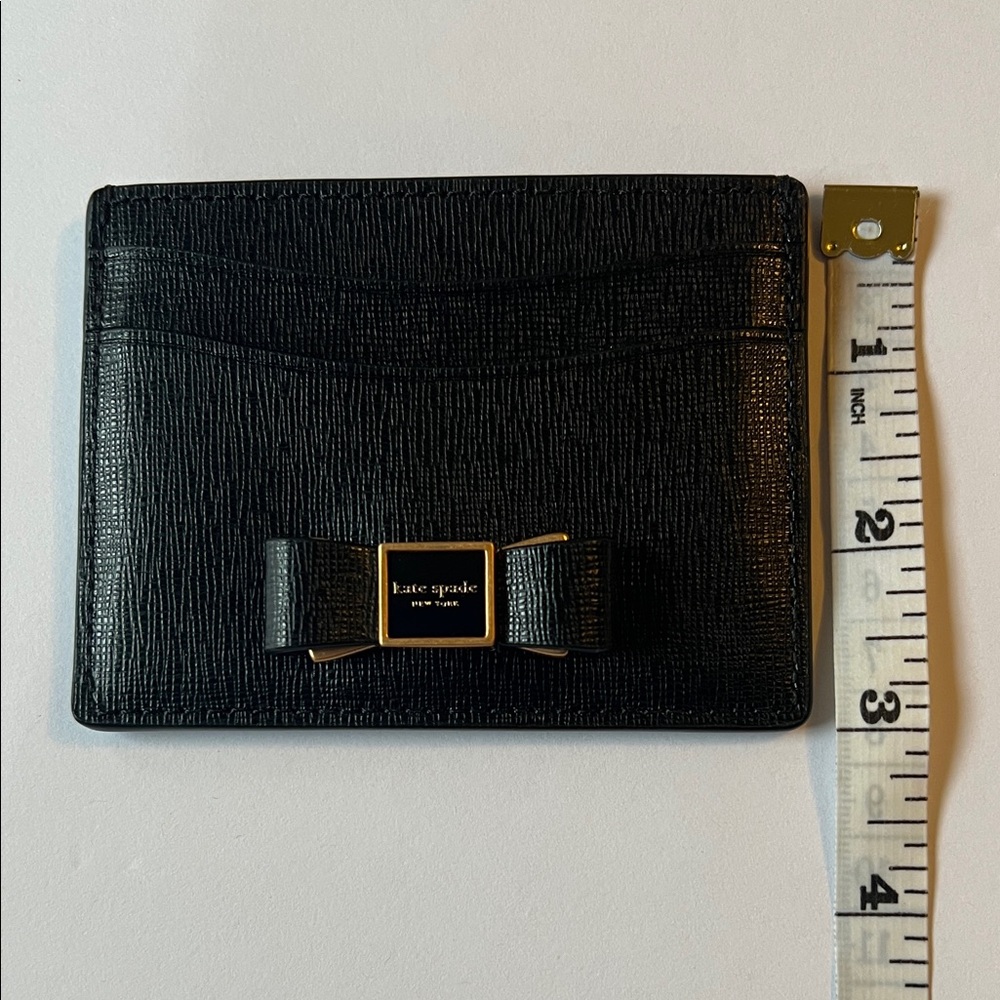 Kate Spade Morgan Bow Embellished Cardholder EUC Classic Minimalist Coquette - Picture 6 of 9